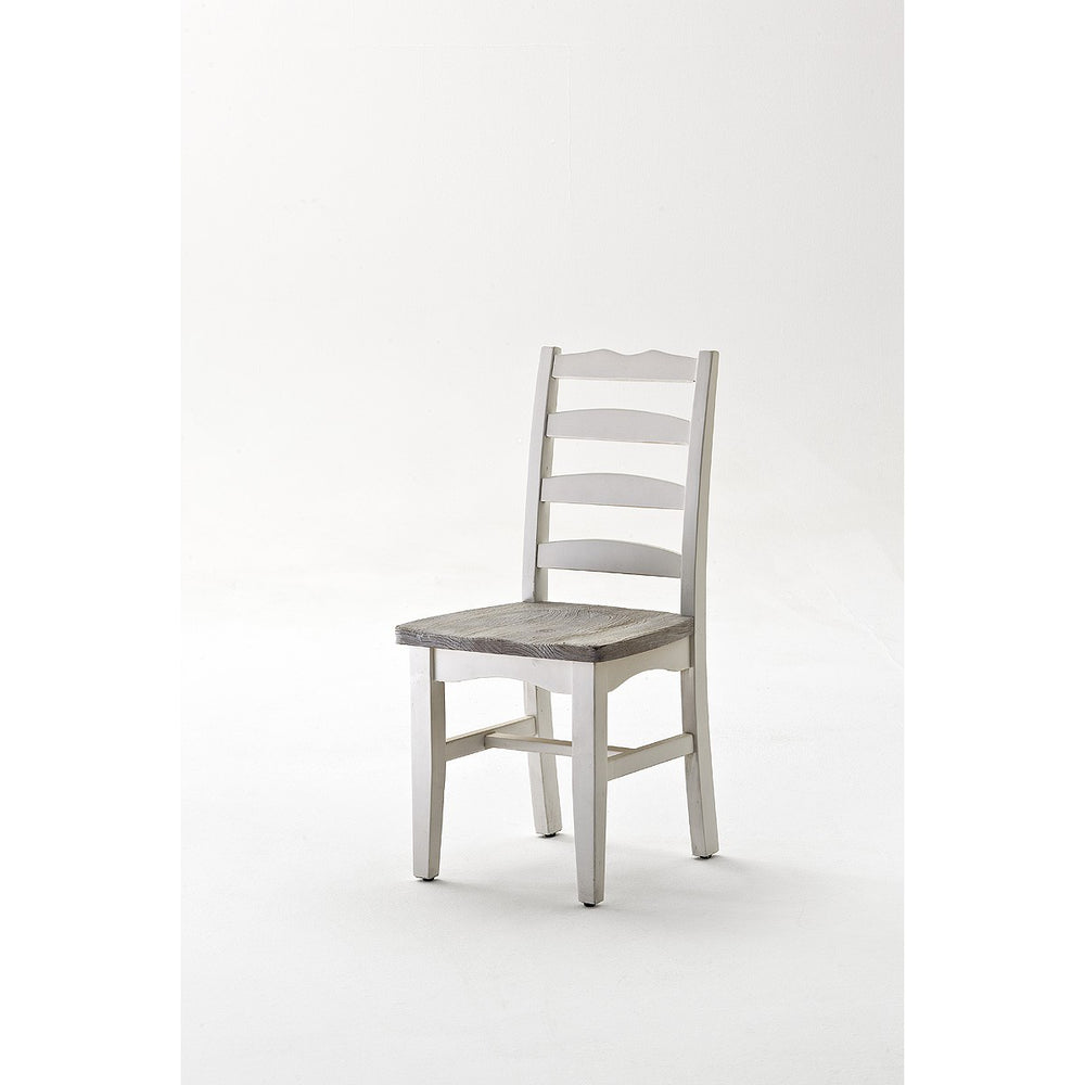Holzstuhl Kiefer massiv Weiß/White sanded Landhausstil Opus
