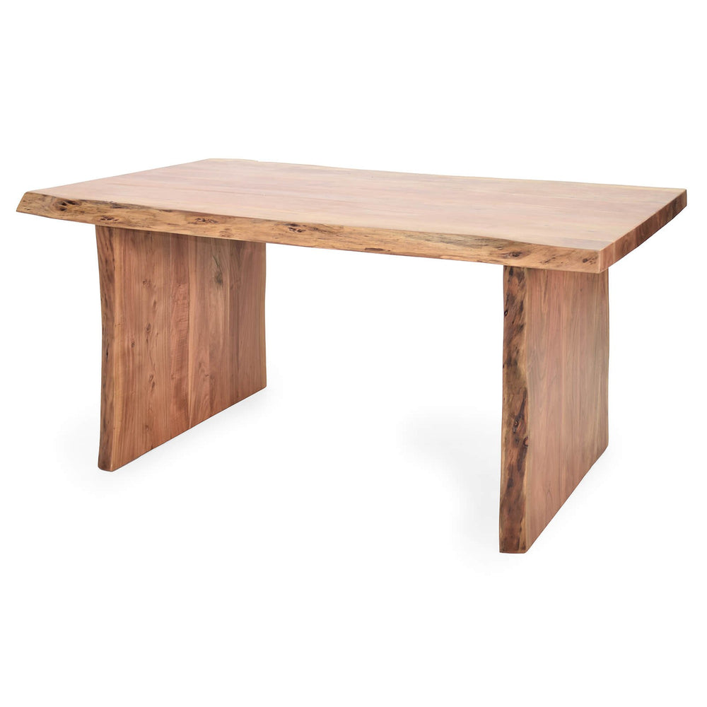 Esstisch 160 x 100 cm Akazie massiv mit Baumkante - Natural Shape