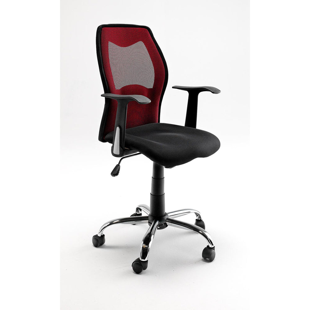 Bürostuhl rot-schwarz Florian 9811-62442RS2