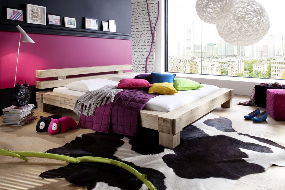 Bett Akazie massiv 180 x 200 sand Victoria - 9840-11122430