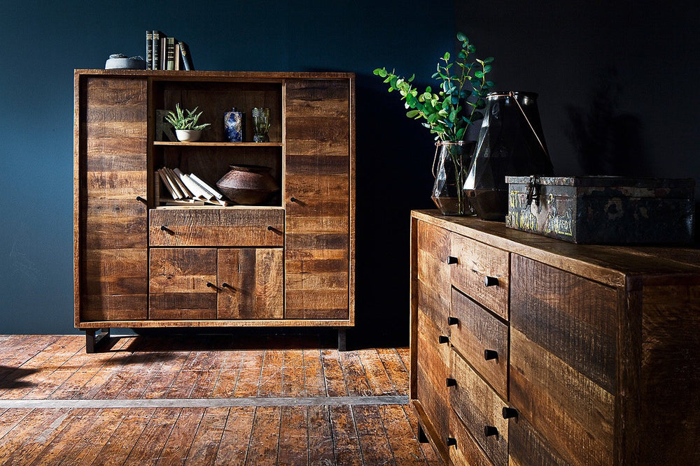 
                  
                    Esstisch 220 x 90 Mango massiv Retro Vintagelook Kumasi
                  
                