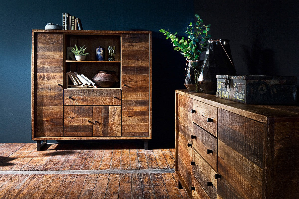 
                  
                    Esstisch 220 x 90 Mango massiv Retro Vintagelook Kumasi
                  
                