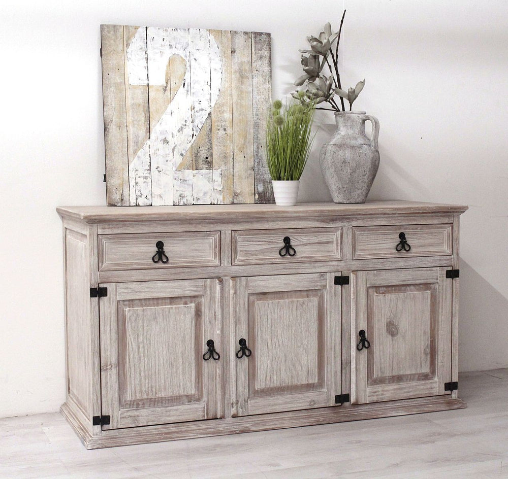 
                  
                    Sideboard Pinie massiv Cappuccino gebürstet Finca
                  
                