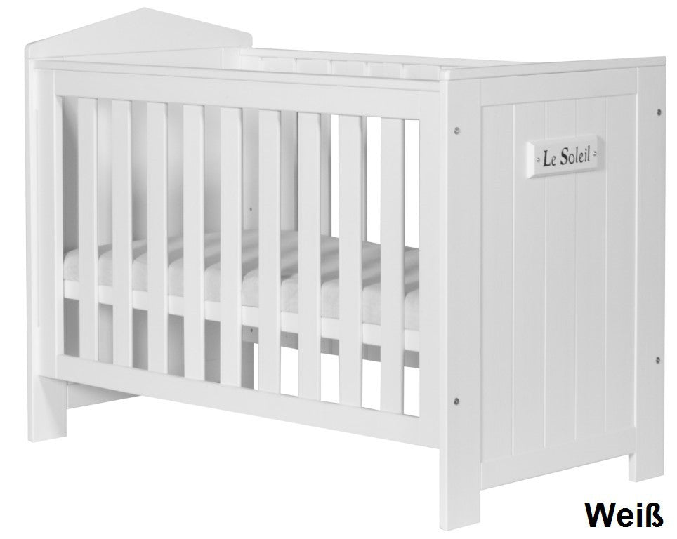 Babybett Kiefer massiv Weiß Marsylia