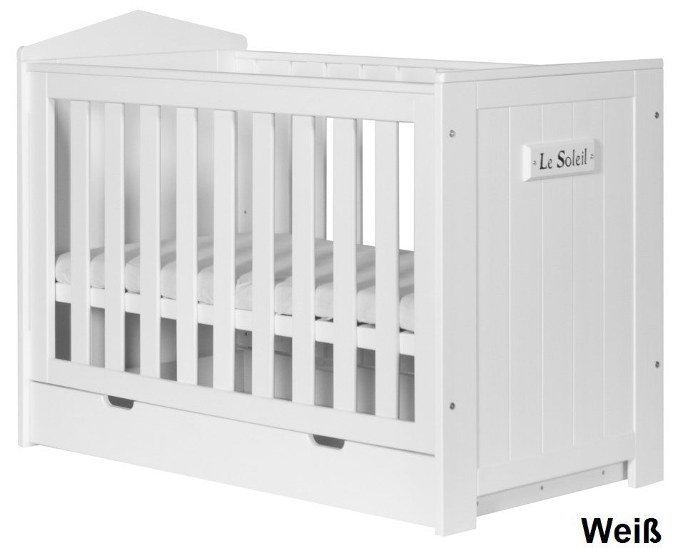 
                  
                    Babybett Kiefer massiv Weiß Marsylia
                  
                