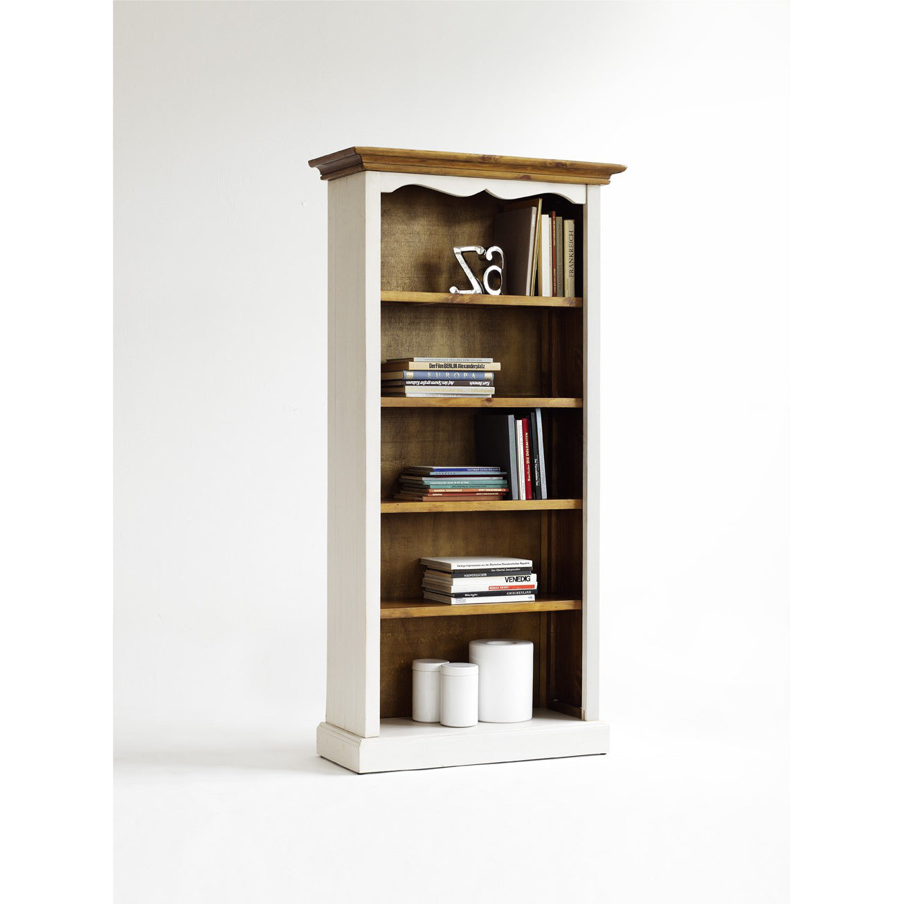 
                  
                    Regal Kiefer massiv Weiß/Honig Landhausstil Bodde
                  
                
