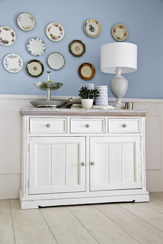 
                  
                    Anrichte Kiefer massiv Weiß/White sanded Landhausstil Opus
                  
                