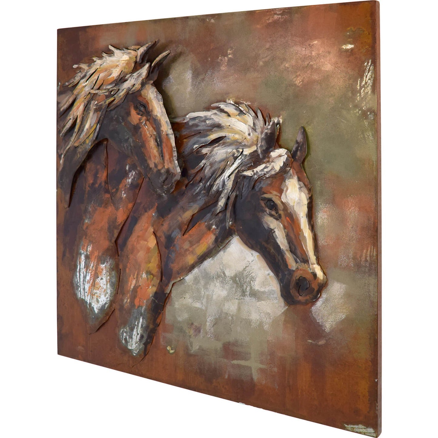 
                  
                    Metallbild Pferde 100 x 100 cm 3D Vintage / Industrialstyle
                  
                