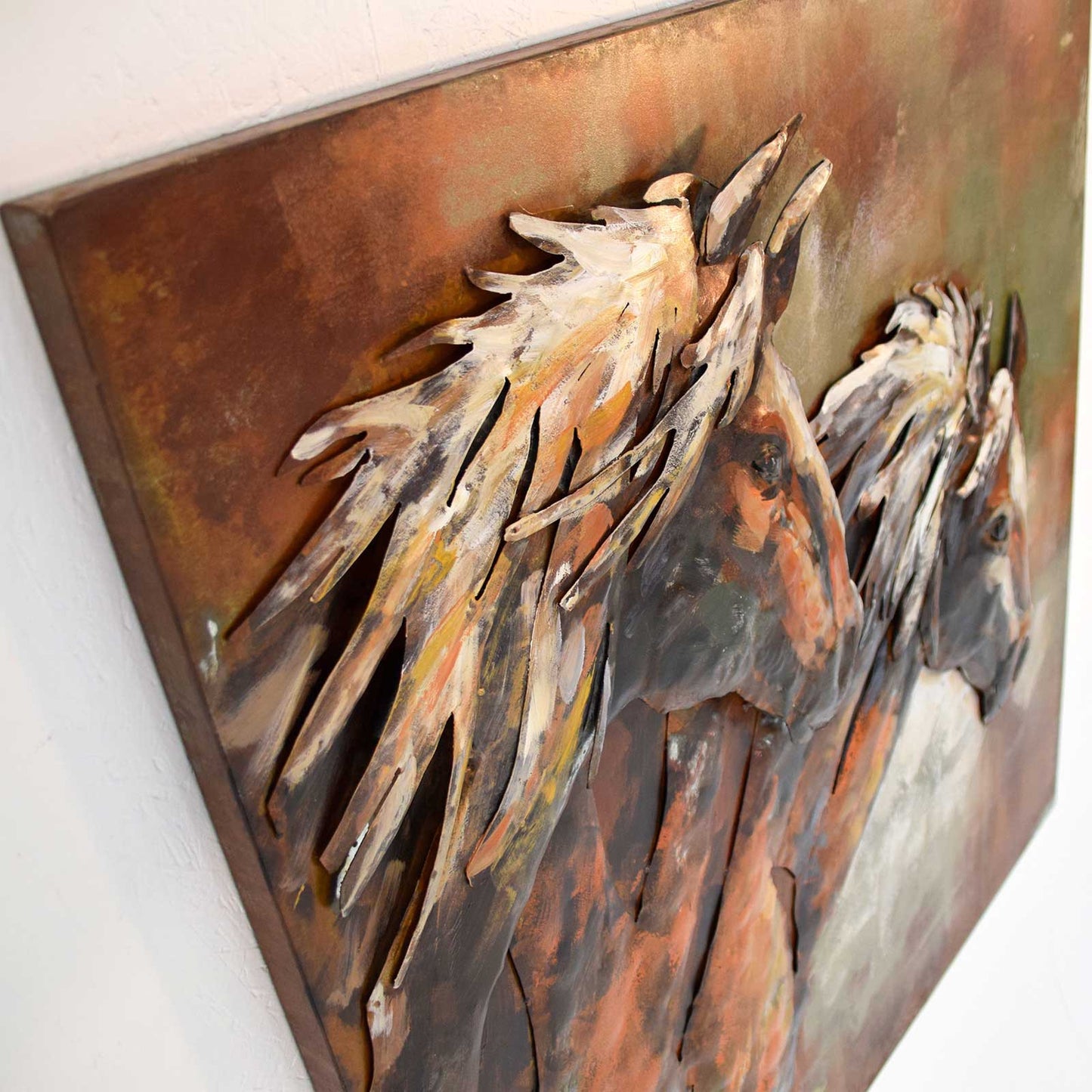 
                  
                    Metallbild Pferde 100 x 100 cm 3D Vintage / Industrialstyle
                  
                