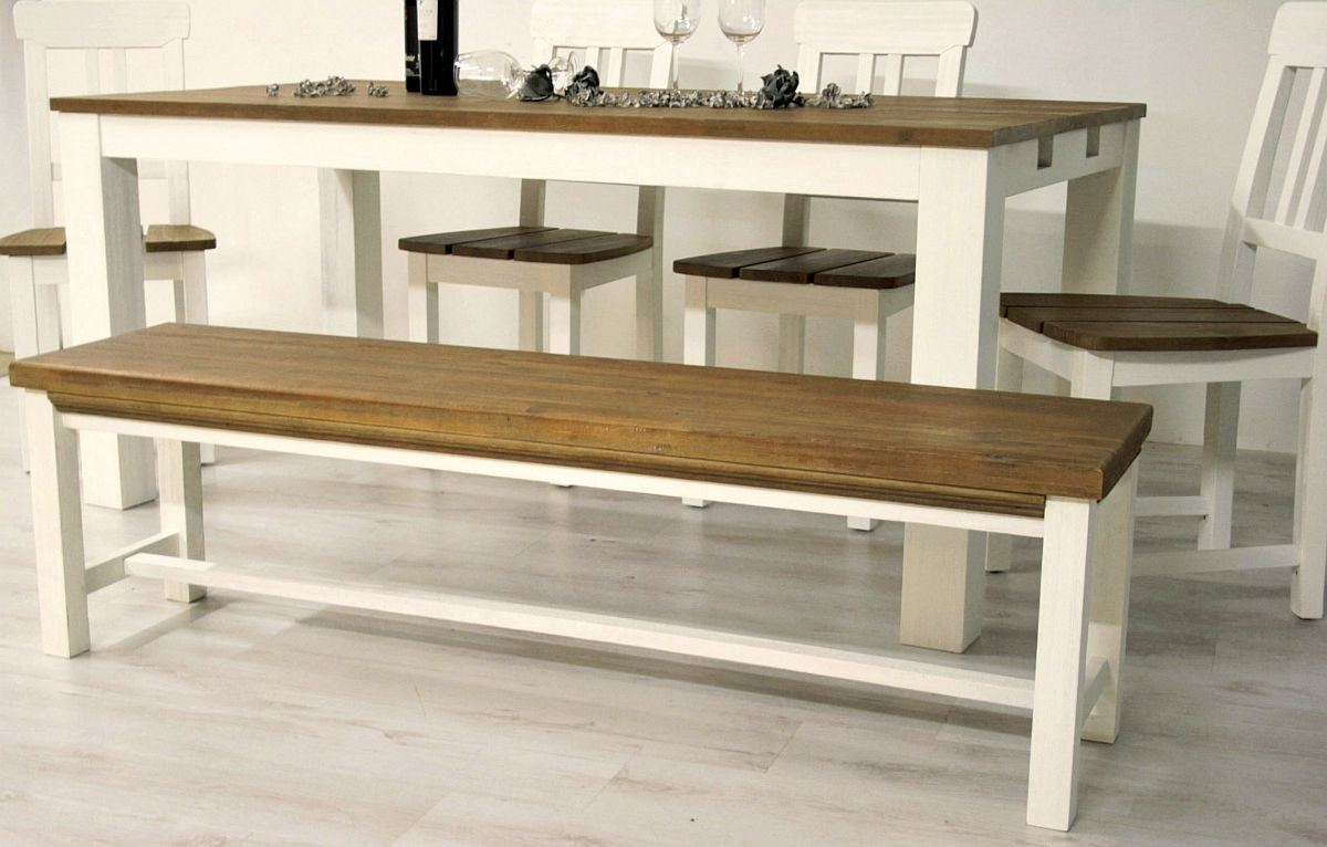 
                  
                    Sitzbank Akazie massiv 195 cm weiß / cappuccino Fleur
                  
                