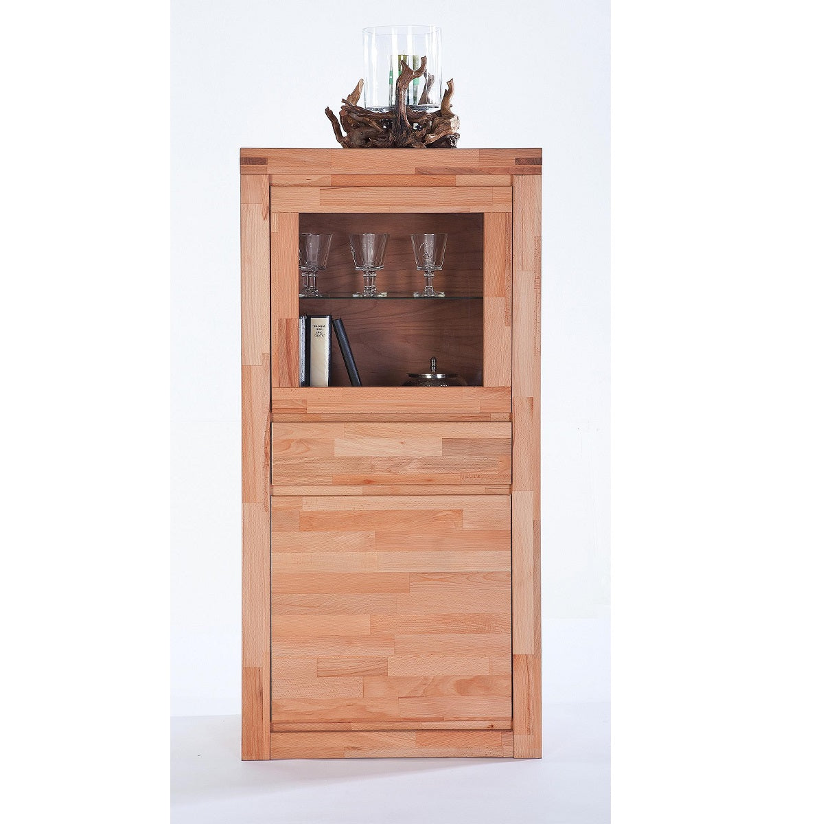 
                  
                    Vitrine Kernbuche massiv geölt Delfie 9814-6204
                  
                