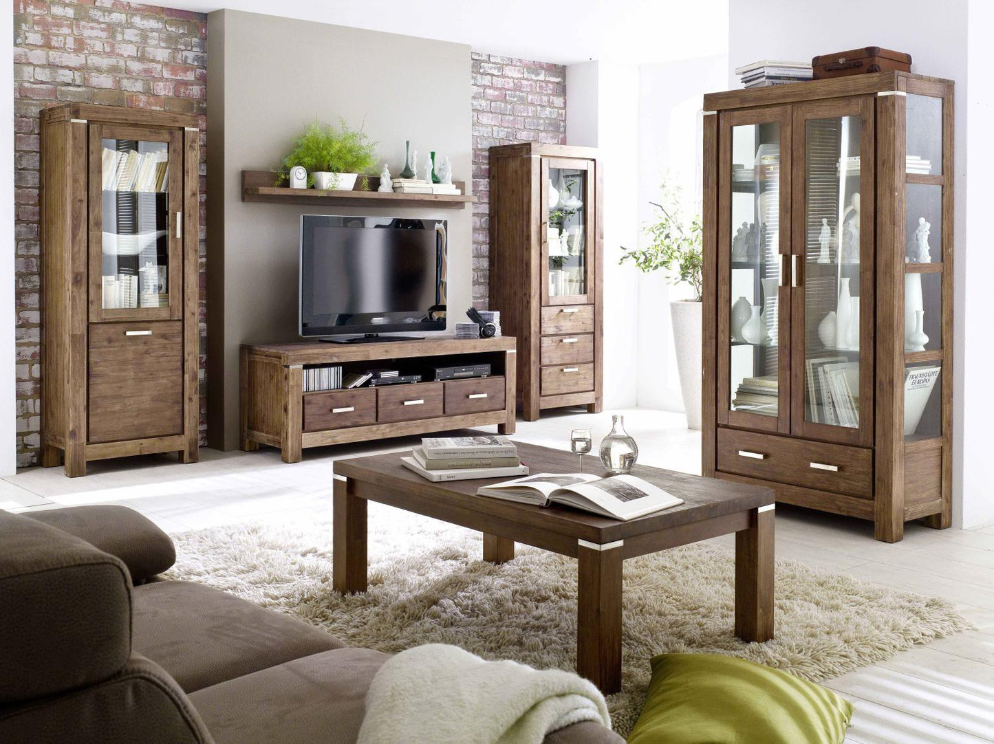 
                  
                    Wohnwand Akazie massiv braun 4 tlg. Victoria - 9840-1111190
                  
                