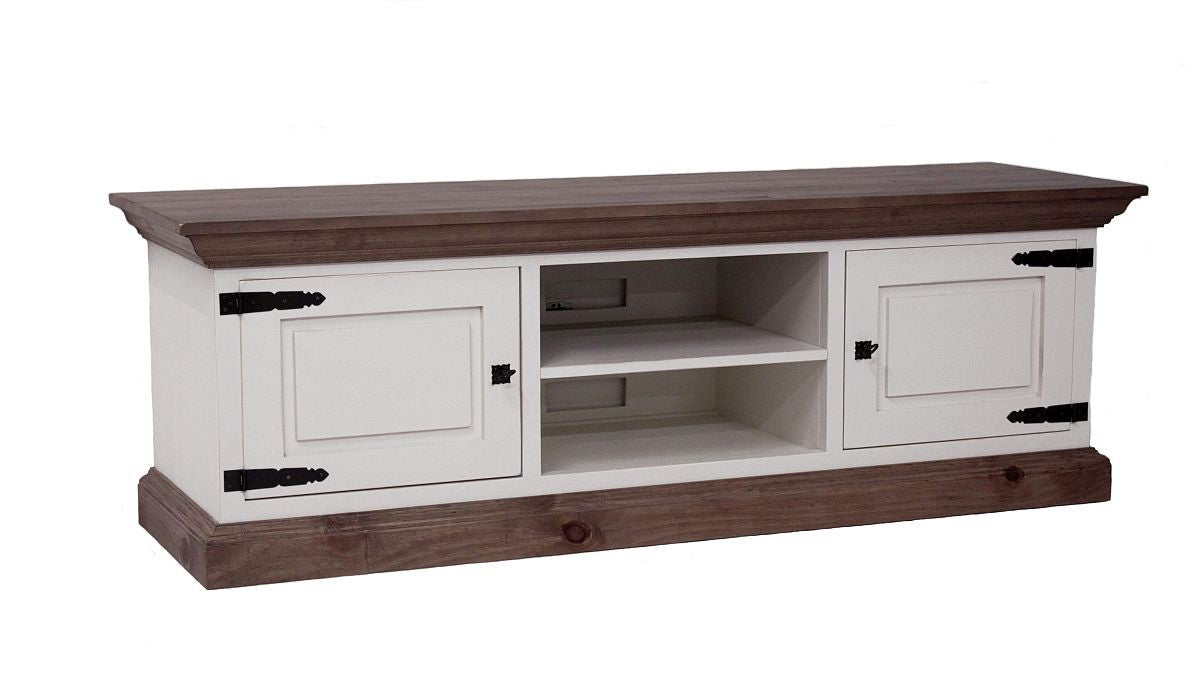 
                  
                    Wohnwand Pinie massiv Antikfinish/Weiß Finca
                  
                