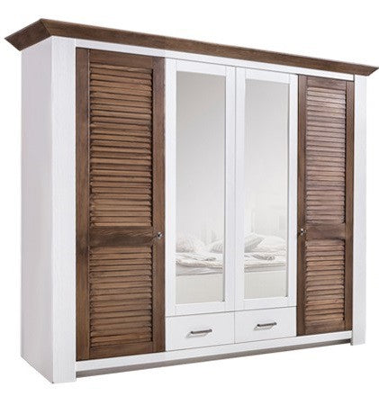 
                  
                    Kleiderschrank 4 trg. Pinie Fronten massiv Landhausstil Laguna
                  
                