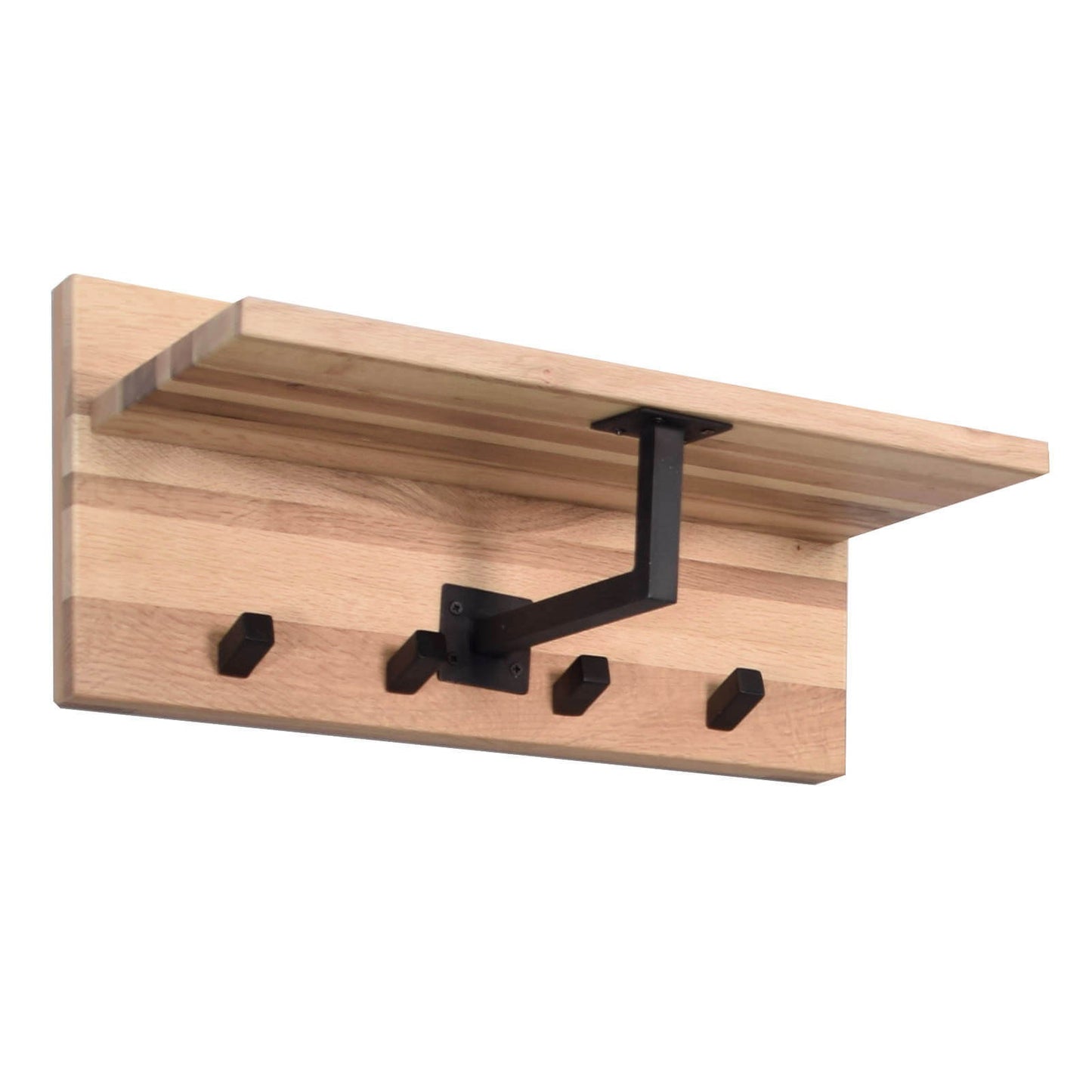 
                  
                    Garderobenpaneel Eiche massiv geölt/Metall schwarz 50 cm Neru
                  
                