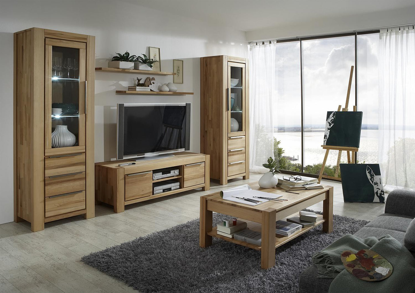 
                  
                    Vitrine Kernbuche massiv geölt Nane 9814-6661-R
                  
                