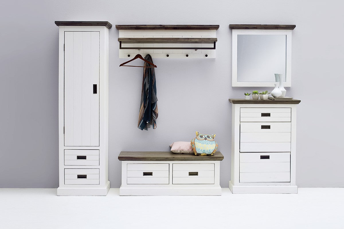 
                  
                    Garderobe Akazie teilmassiv weiß/braun Gomera 9811-GOM07K04
                  
                
