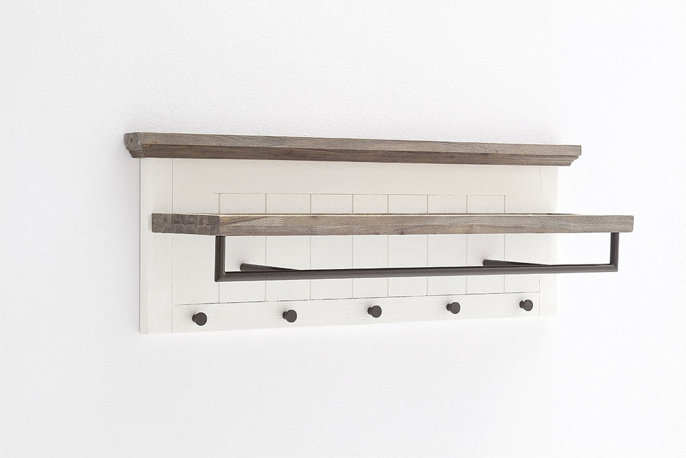 
                  
                    Garderobe Akazie teilmassiv weiß/braun Gomera 9811-GOM07K04
                  
                