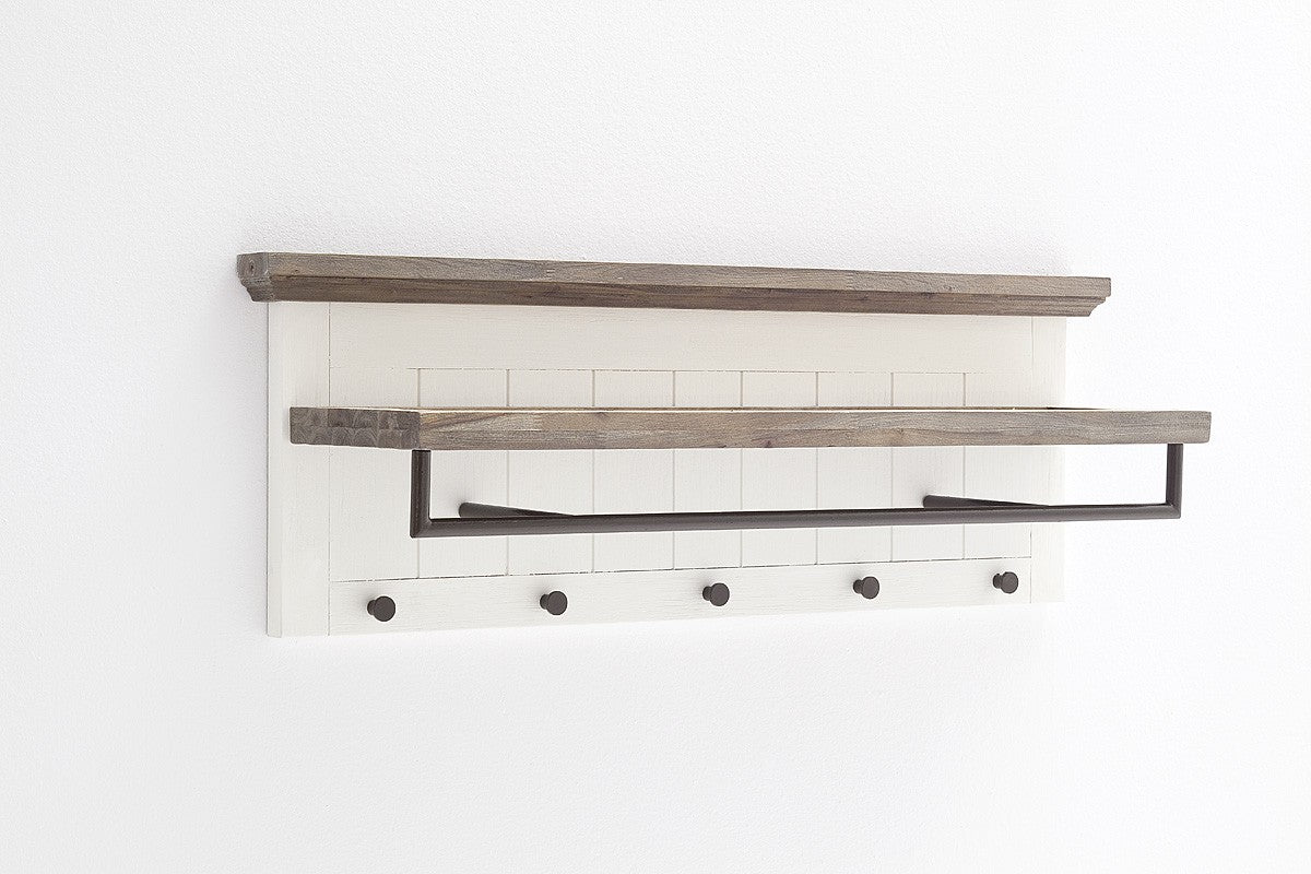 
                  
                    Garderobe Akazie teilmassiv weiß/braun Gomera 9811-GOM07K04
                  
                