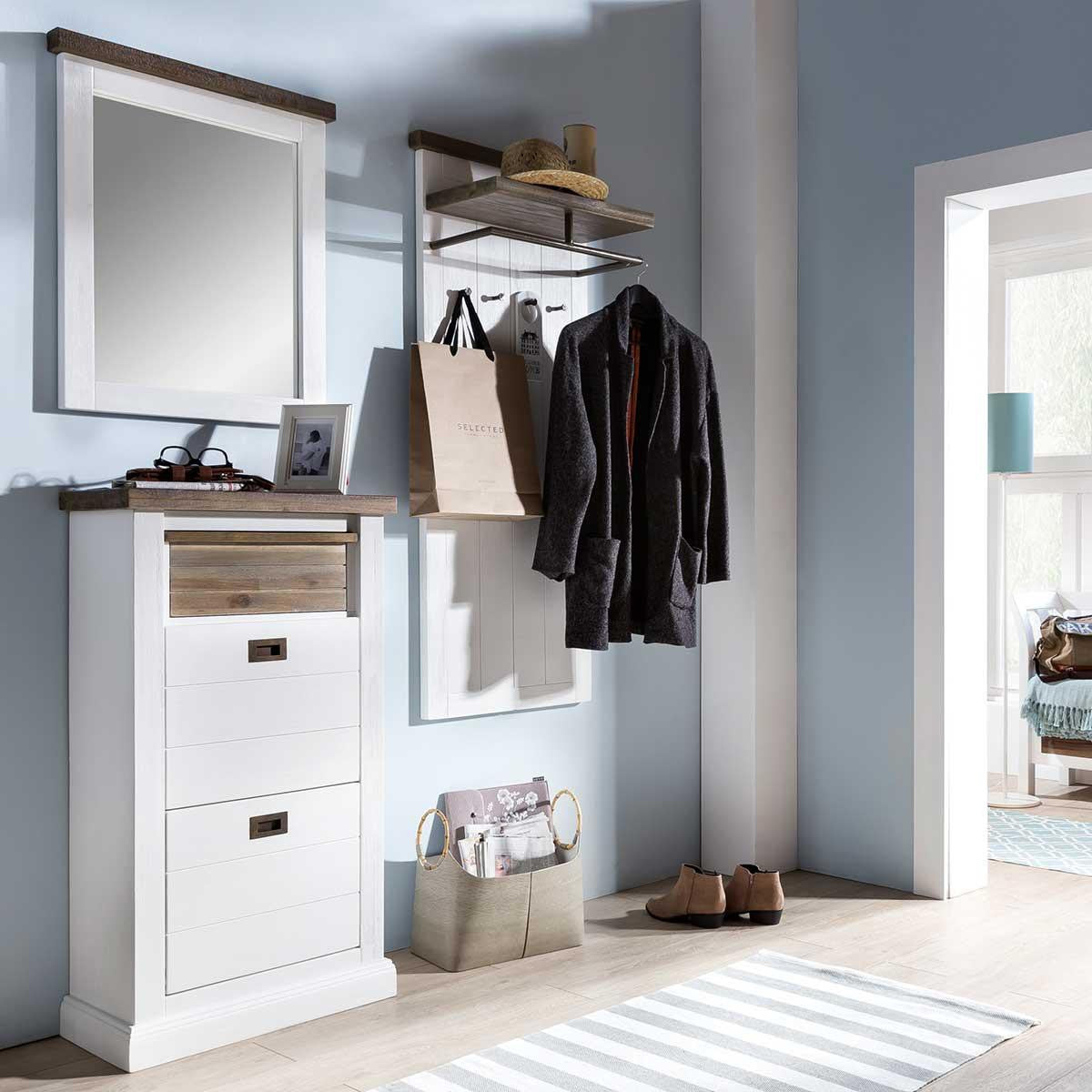 
                  
                    Garderobe Akazie massiv Wandpaneel Loft
                  
                