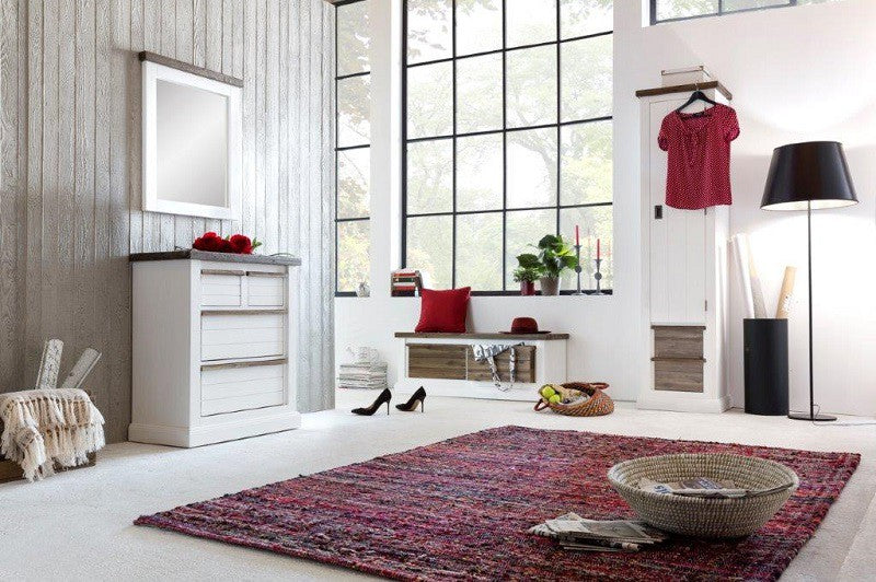 
                  
                    Anrichte Garderobe Akazie massiv Loft 4 Schubkästen
                  
                
