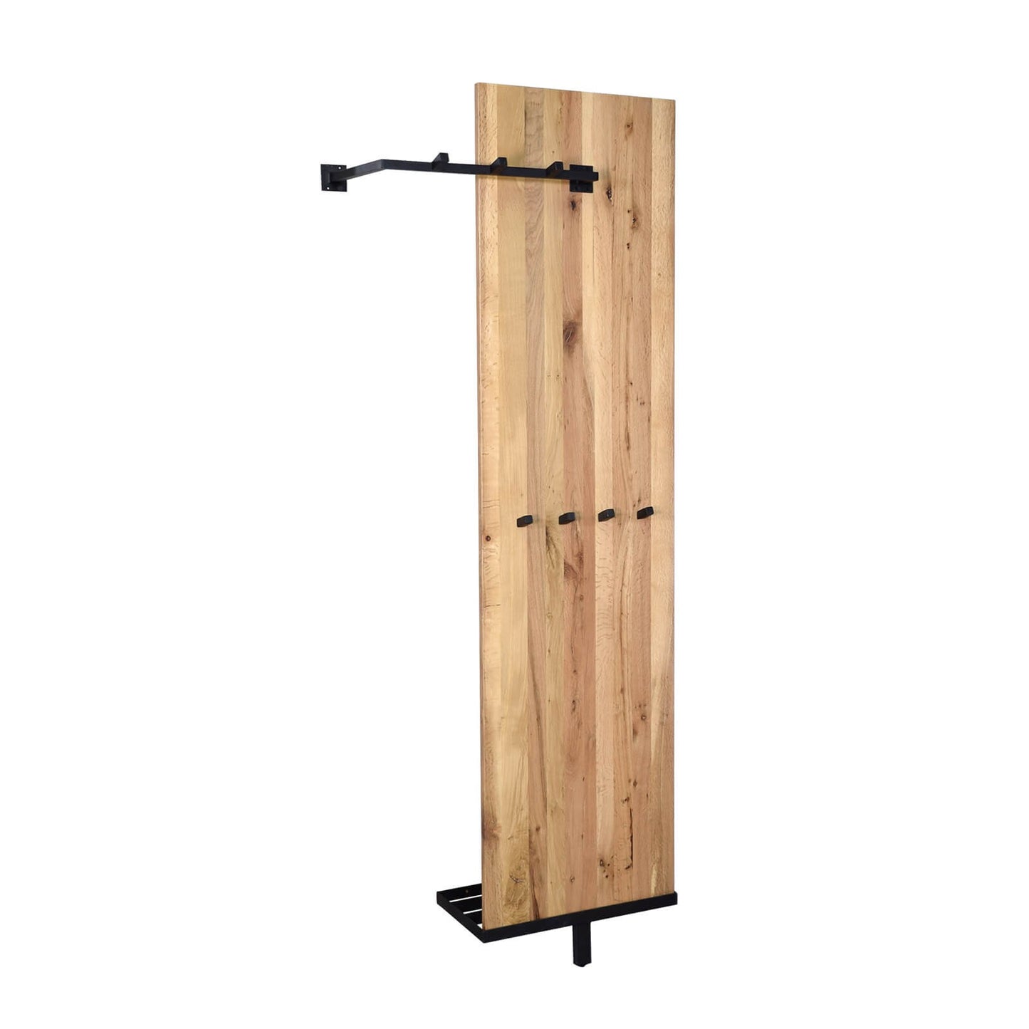 
                  
                    Garderobe Eiche massiv geölt/Metall schwarz 200 cm Neru
                  
                