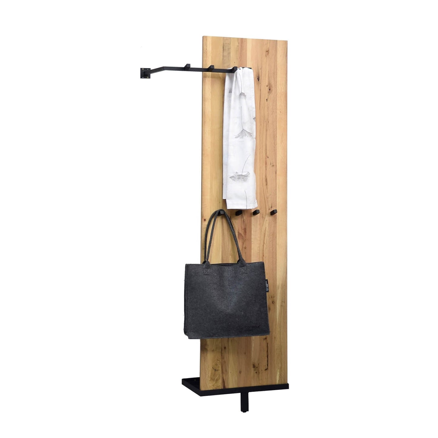 
                  
                    Garderobe Eiche massiv geölt/Metall schwarz 200 cm Neru
                  
                