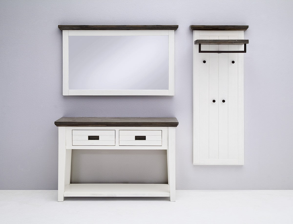 
                  
                    Garderobe Akazie teilmassiv weiß/braun Gomera 9811-GOM07K01
                  
                