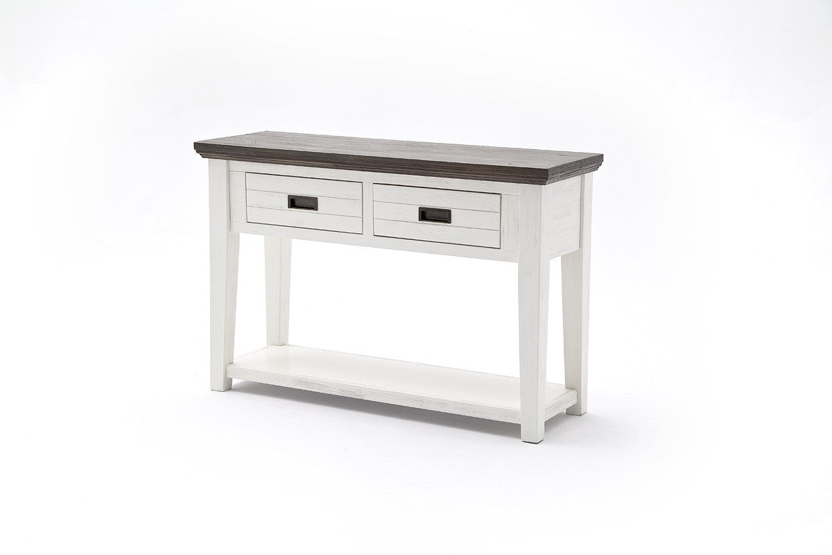 
                  
                    Garderobe Akazie teilmassiv weiß/braun Gomera 9811-GOM07K01
                  
                