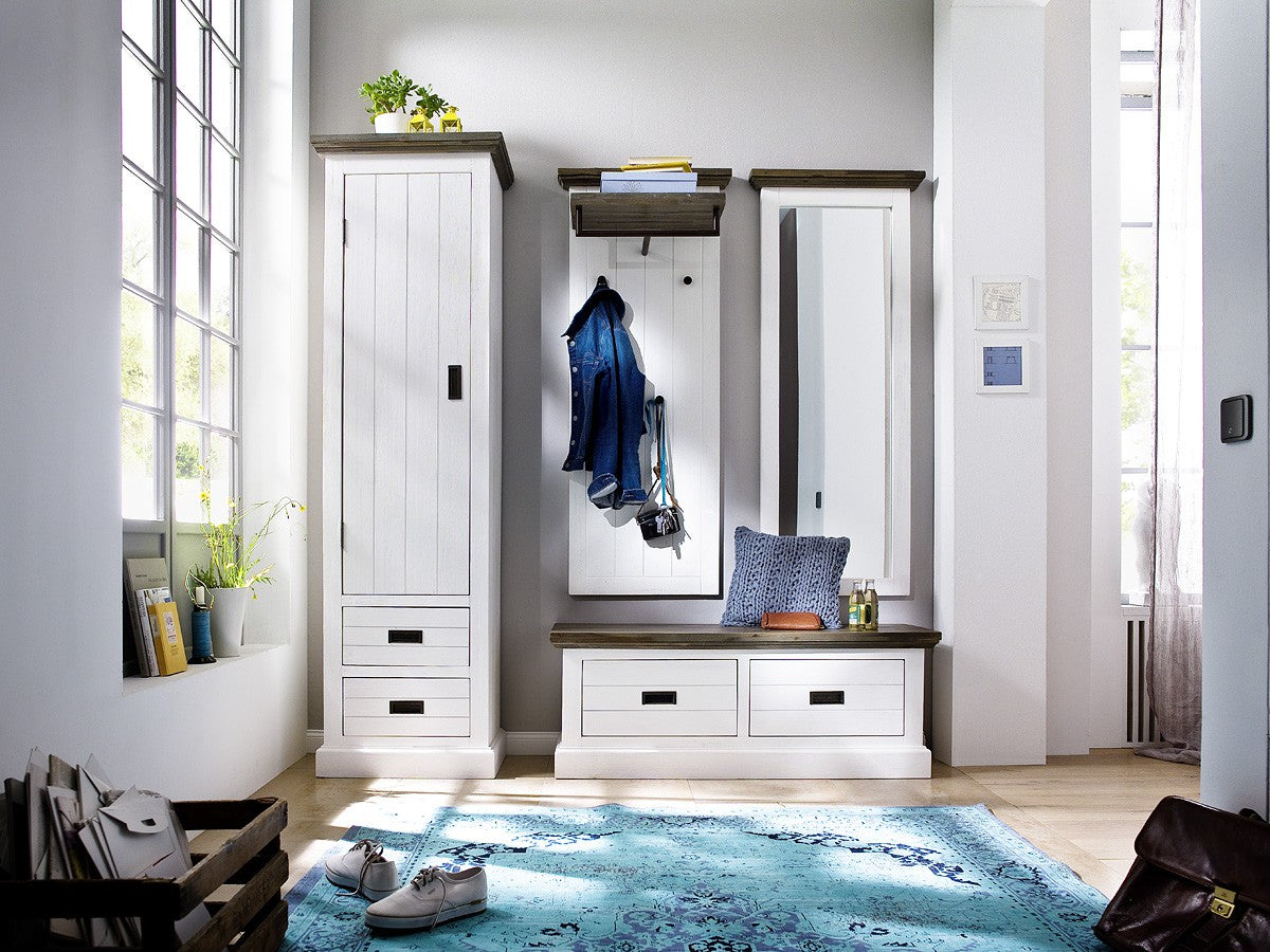 
                  
                    Garderobe Akazie teilmassiv weiß/braun Gomera 9811-GOM07K03
                  
                