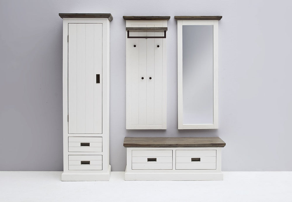 
                  
                    Garderobe Akazie teilmassiv weiß/braun Gomera 9811-GOM07K03
                  
                