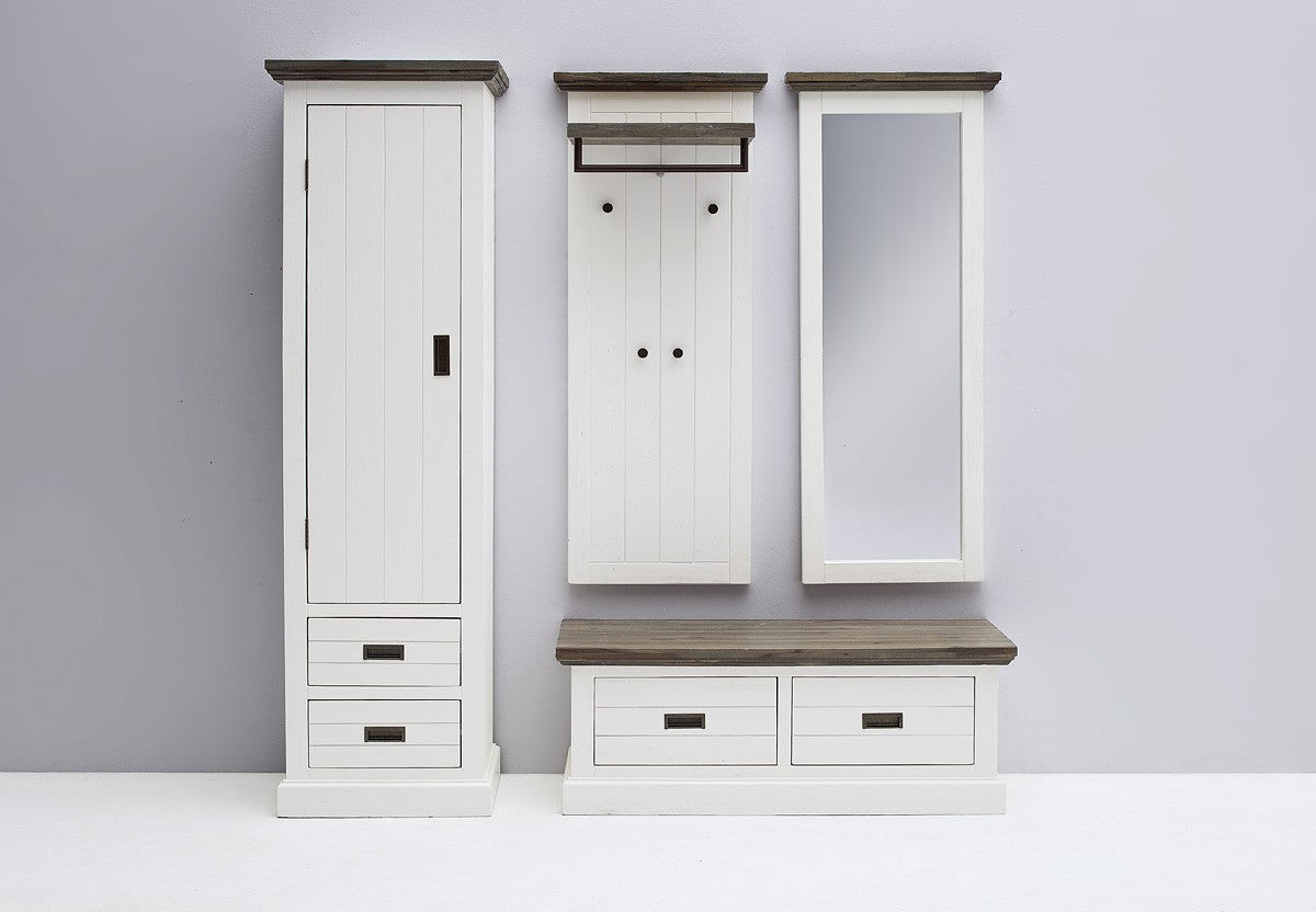 
                  
                    Garderobe Akazie teilmassiv weiß/braun Gomera 9811-GOM07K03
                  
                