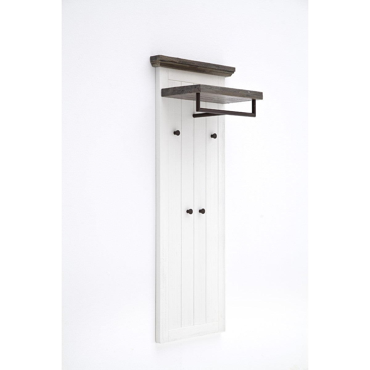 
                  
                    Garderobe Akazie teilmassiv weiß/braun Gomera 9811-GOM07K03
                  
                