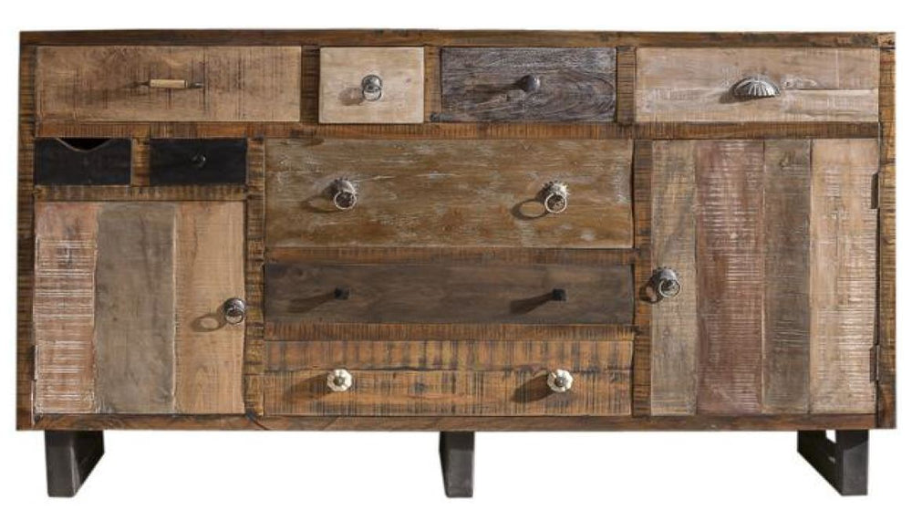 Sideboard Altholz massiv recycelt multifarbig Ceylon
