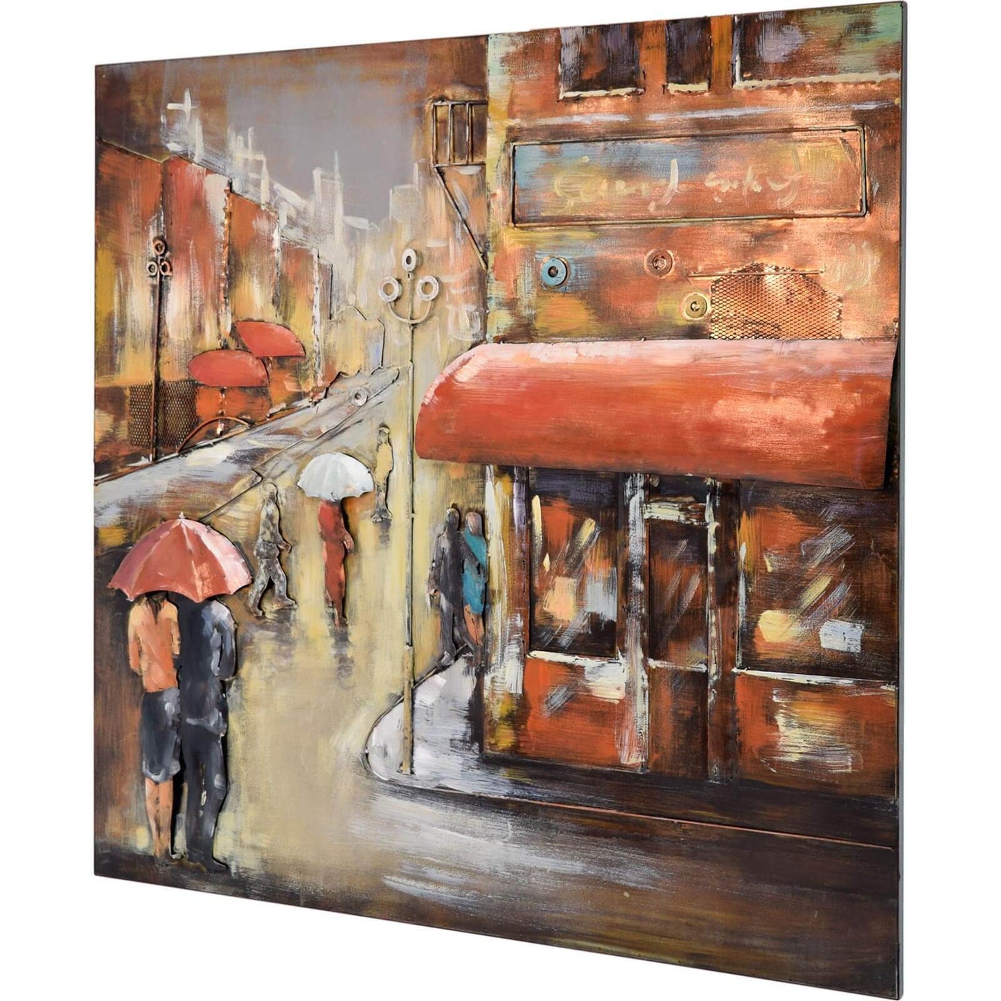 
                  
                    Metallbild Stadtleben 100 x 100 cm 3D-Optik Vintage / Industrialstyle
                  
                