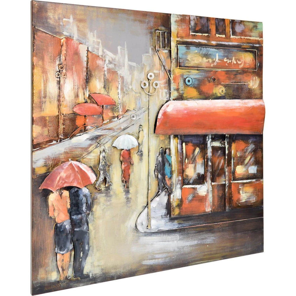 
                  
                    Metallbild Stadtleben 100 x 100 cm 3D-Optik Vintage / Industrialstyle
                  
                