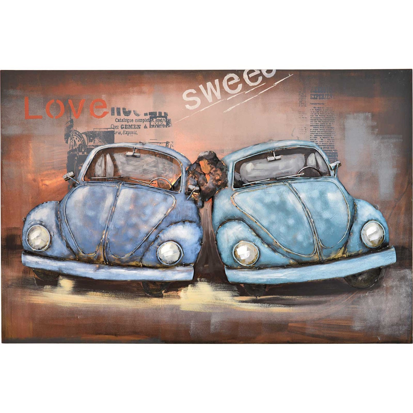 
                  
                    Metallbild VW Käfer 120 x 80 cm 3D-Optik Vintage / Industrialstyle
                  
                