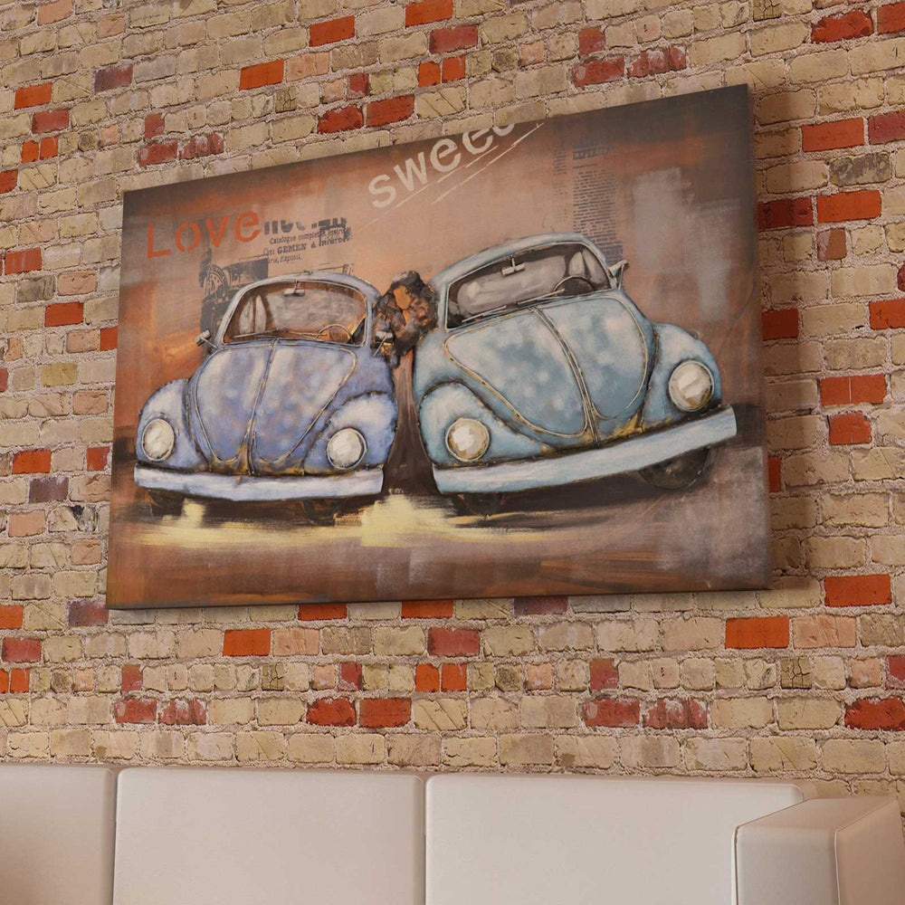 
                  
                    Metallbild VW Käfer 120 x 80 cm 3D-Optik Vintage / Industrialstyle
                  
                