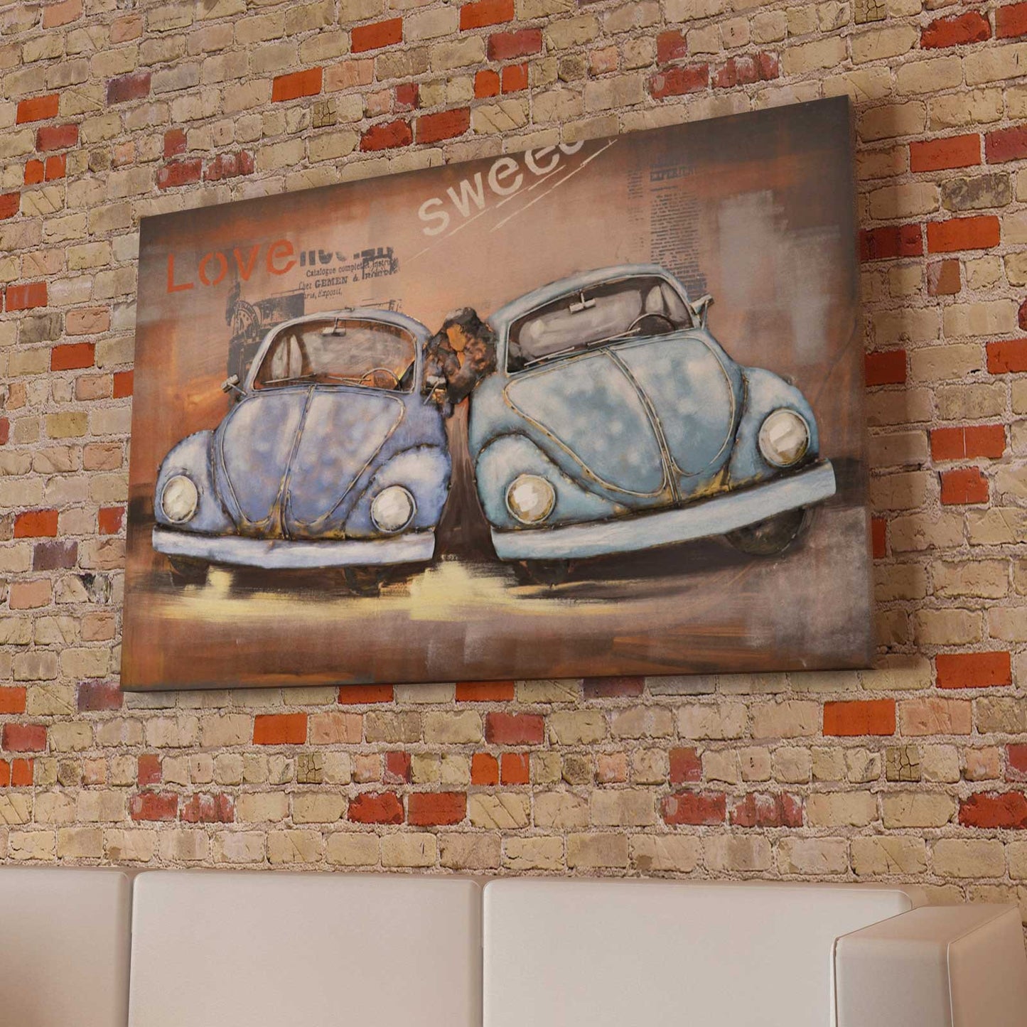 
                  
                    Metallbild VW Käfer 120 x 80 cm 3D-Optik Vintage / Industrialstyle
                  
                