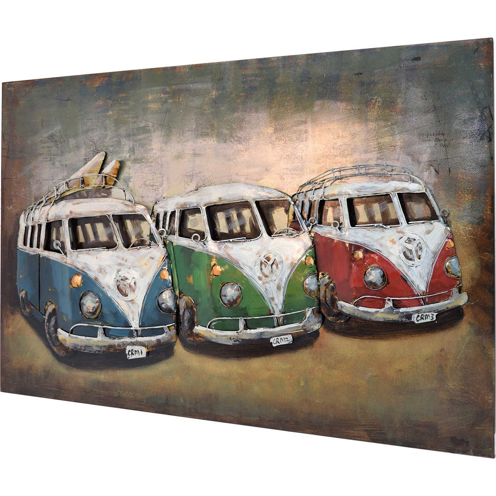 
                  
                    Metallbild VW Bulli 120 x 80 cm 3D Vintagelook / Industrialstyle
                  
                