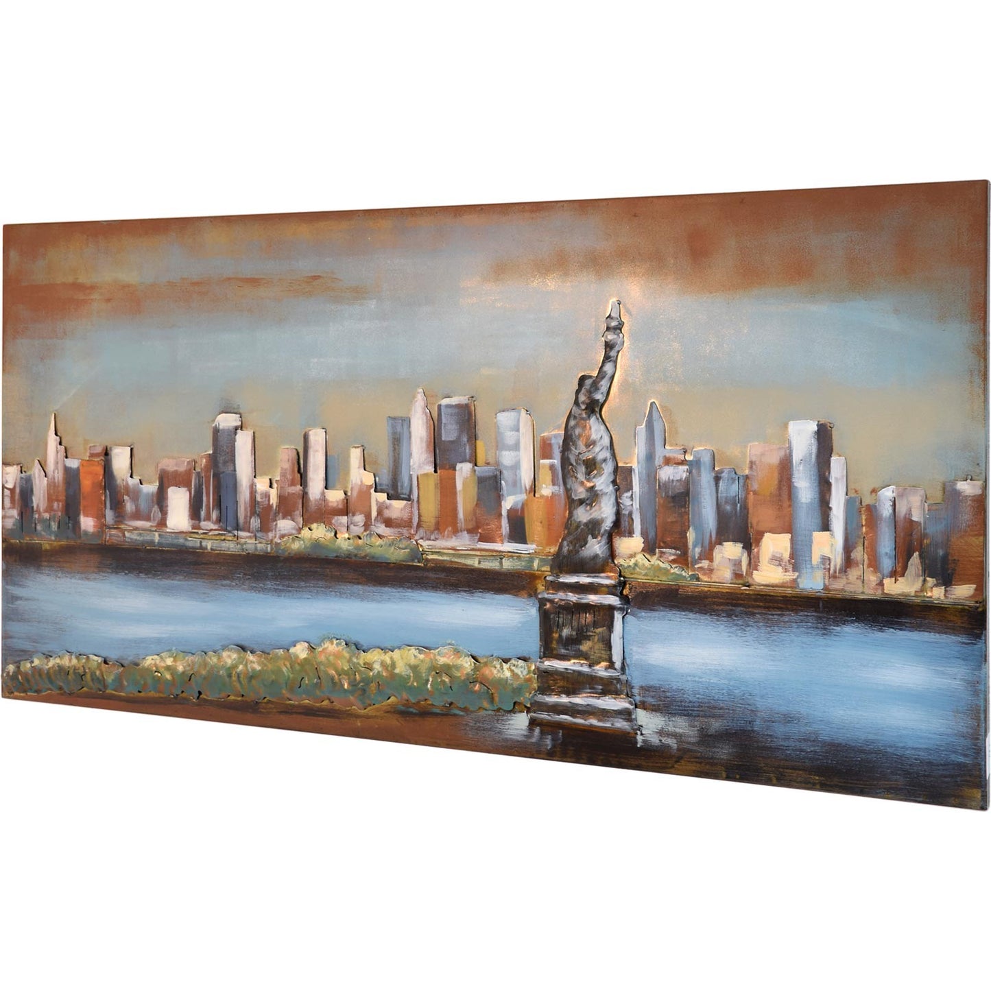 
                  
                    Metallbild Freiheitsstatue 120 x 60 cm 3D-Optik Vintagelook / Industrialstyle
                  
                