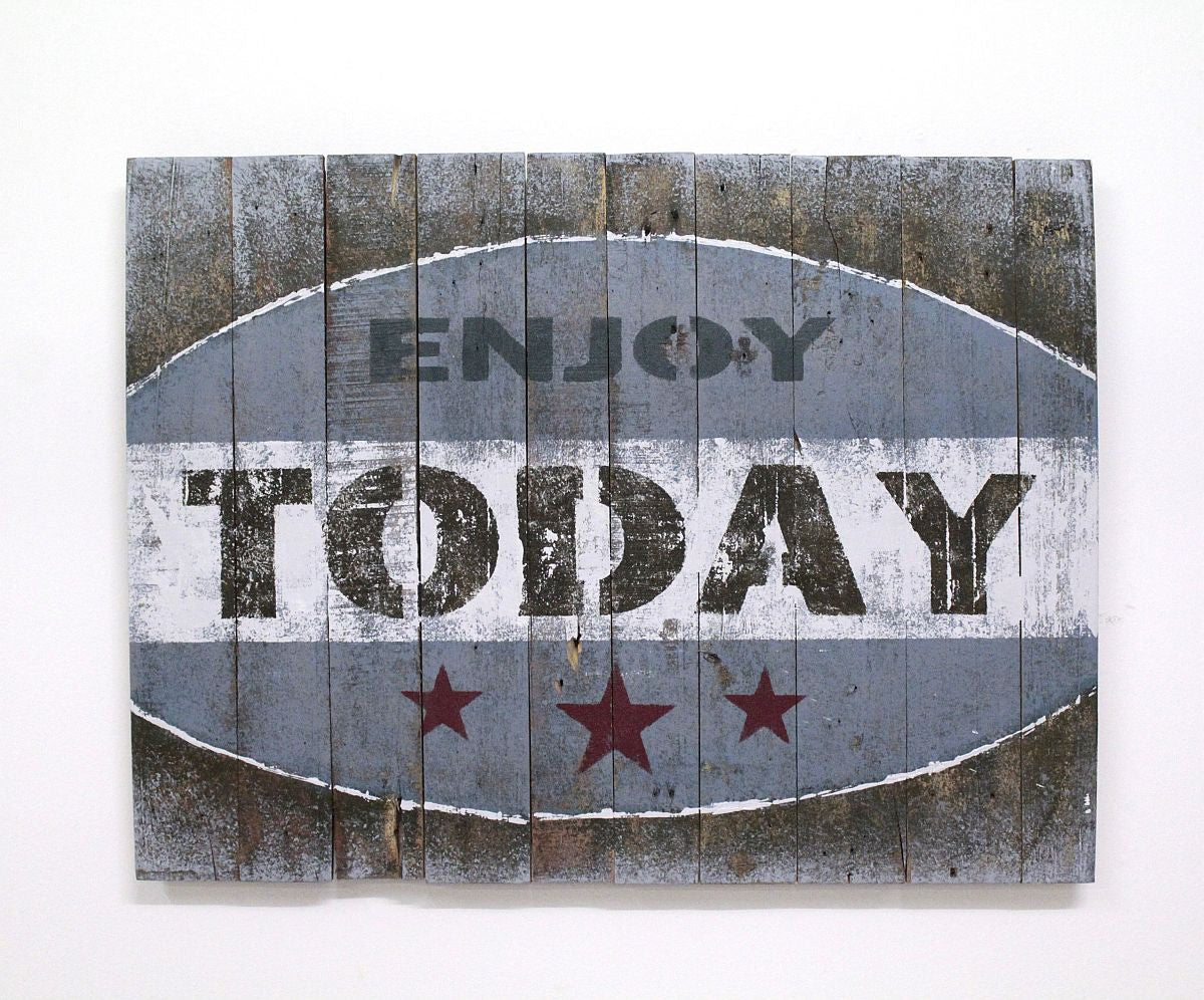 
                  
                    Holzbild 80 x 60 cm Shabby Chic Enjoy Today
                  
                