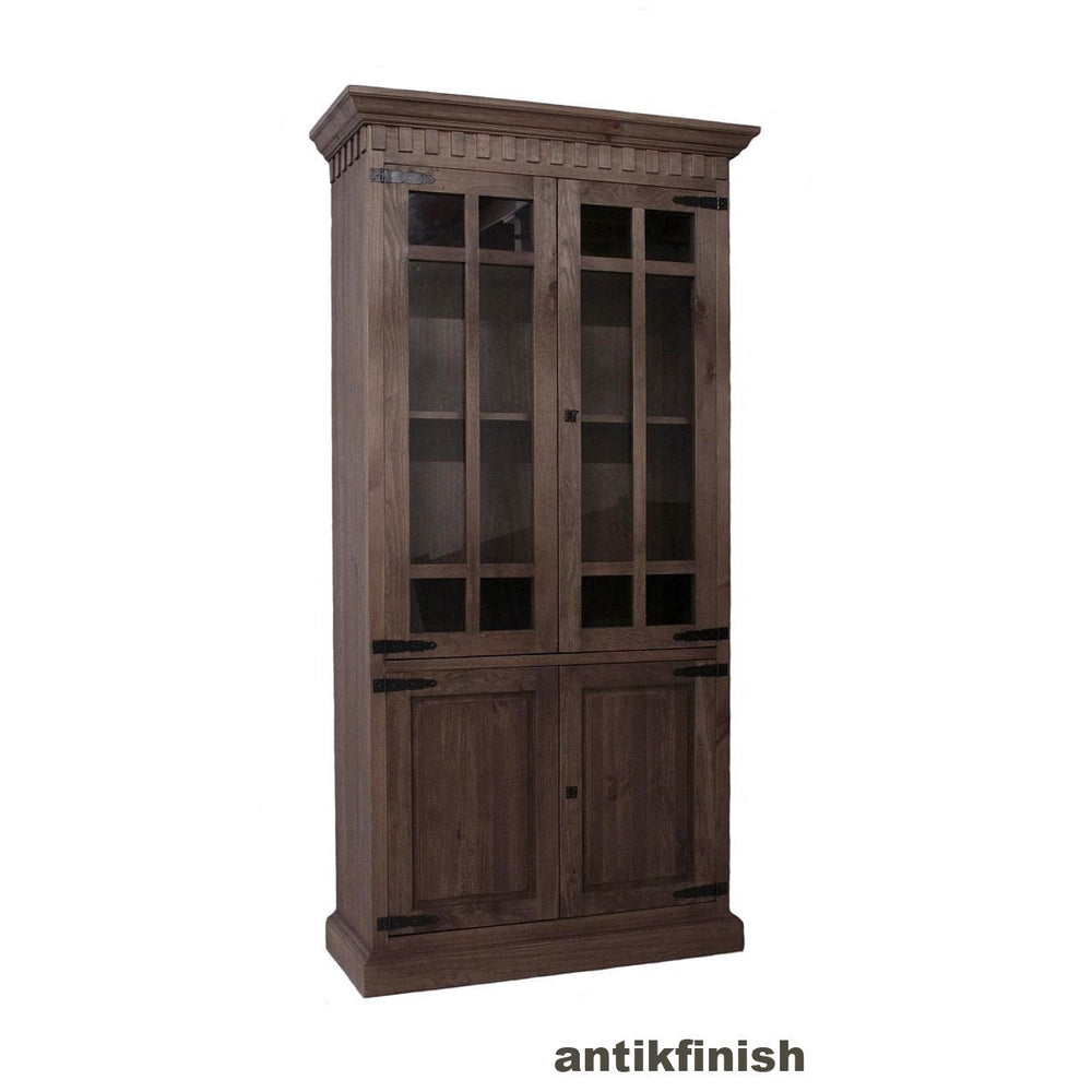 Vitrine Pinie massiv Antikfinish Finca