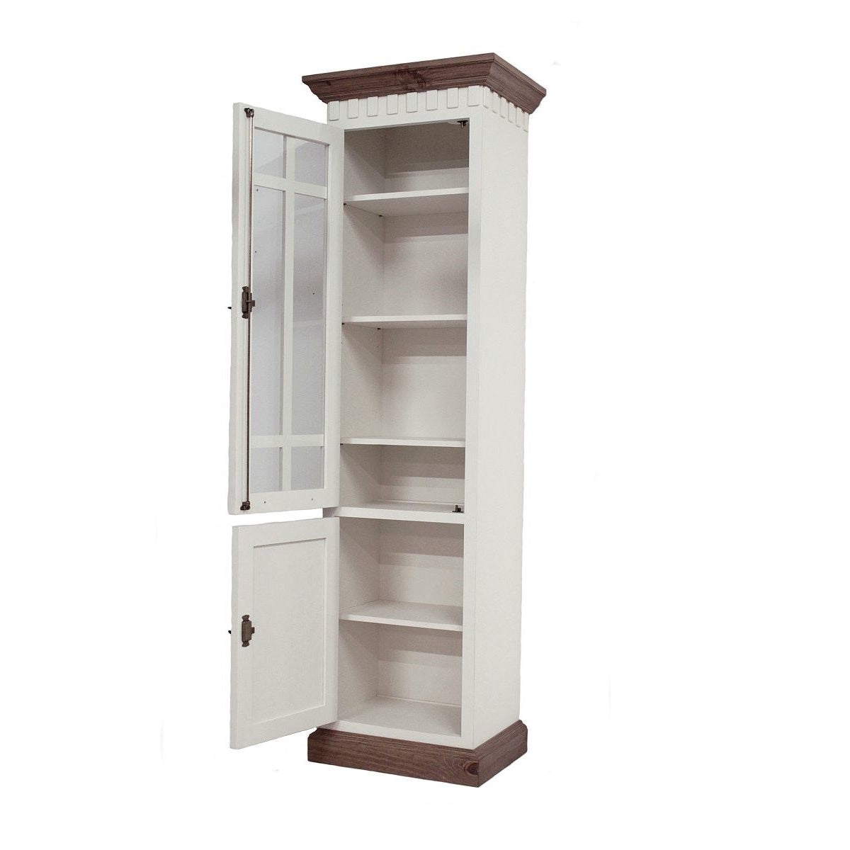 
                  
                    Vitrine 1-türig Pinie massiv Antikfinish/Weiß Finca
                  
                