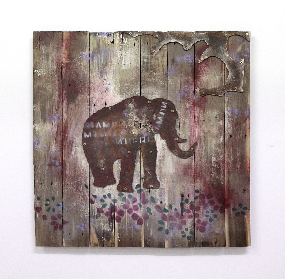 
                  
                    Holzbild 70 x 70 cm Shabby Chic Elefant
                  
                