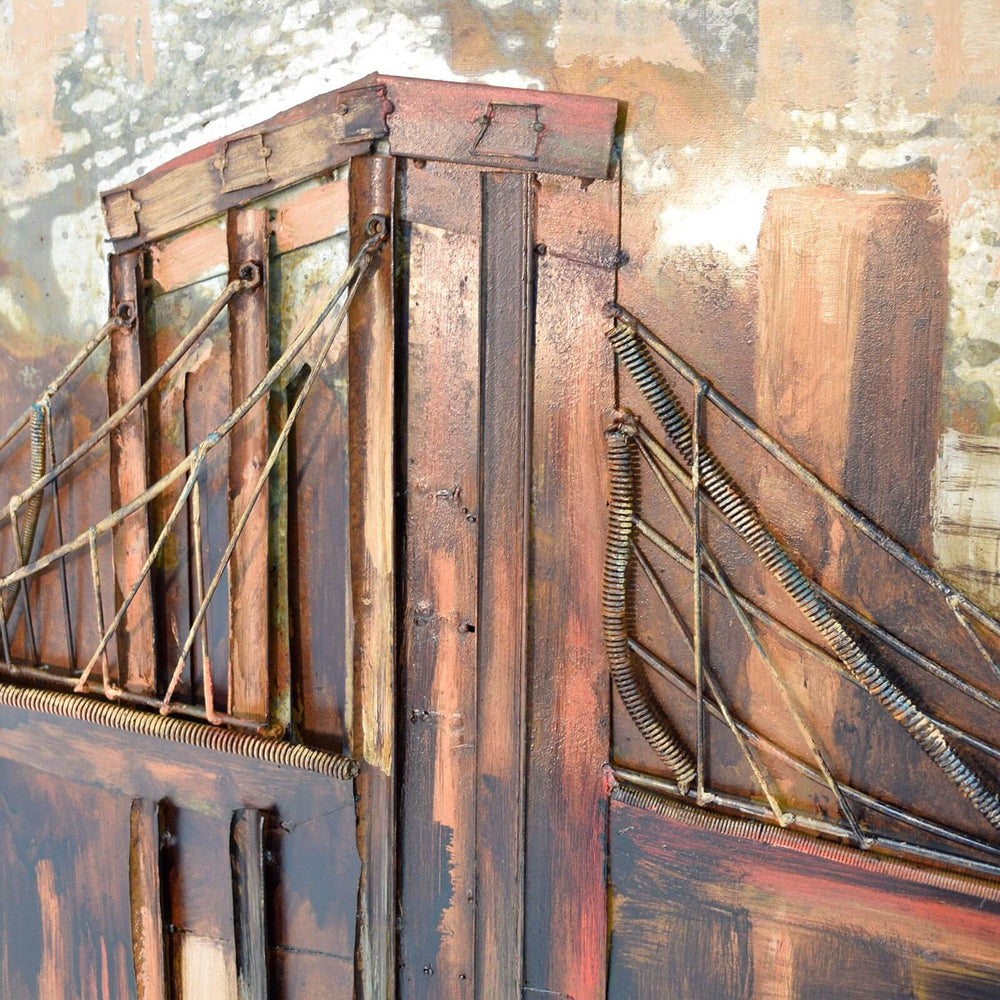 
                  
                    Metallbild Brooklyn Bridge 120 x 80 cm 3D Vintagelook / Industrialstyle
                  
                
