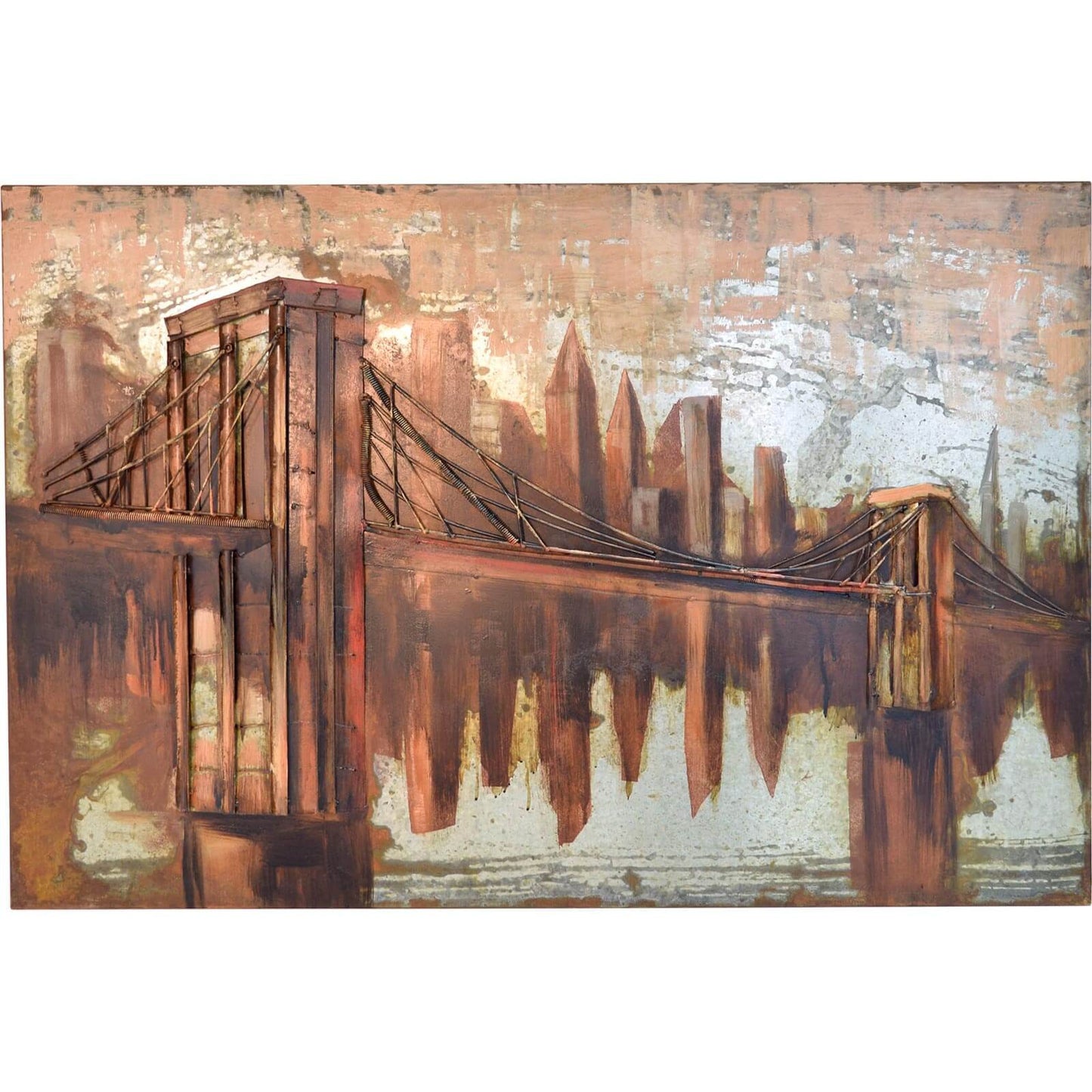
                  
                    Metallbild Brooklyn Bridge 120 x 80 cm 3D Vintagelook / Industrialstyle
                  
                