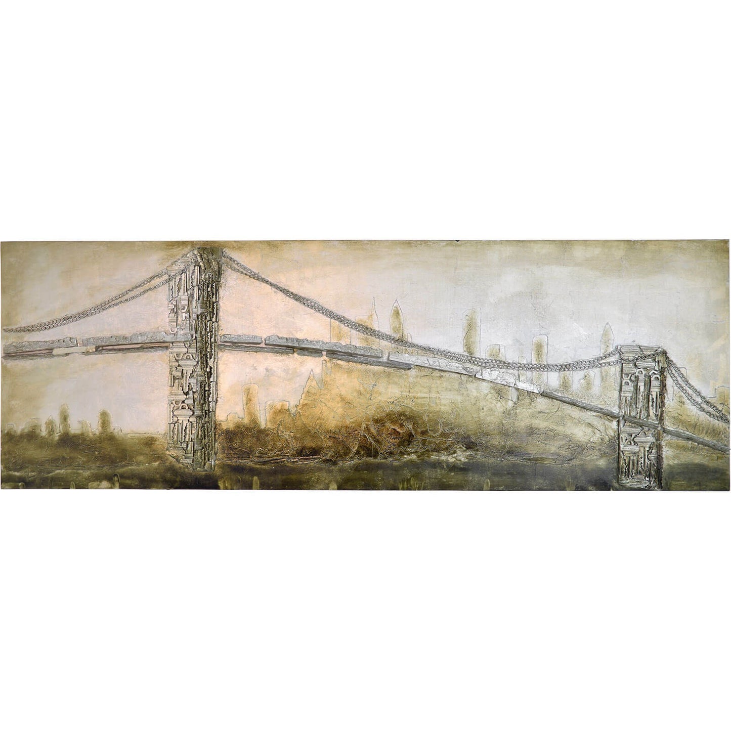 
                  
                    Metallbild Brooklyn Bridge 160 x 55 cm 3D Vintagelook / Industrialstyle
                  
                