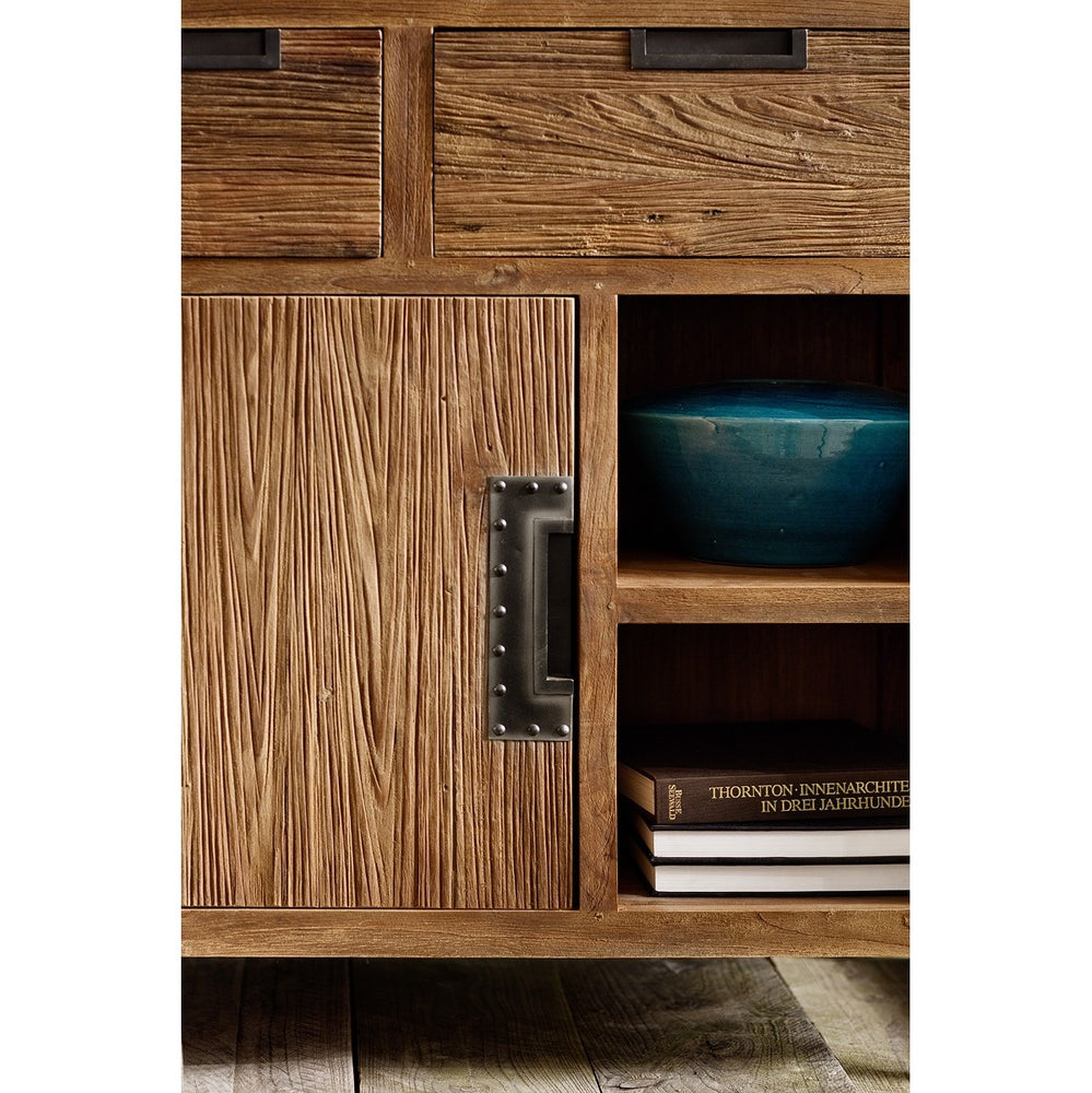
                  
                    Vitrine Teakholz massiv / Metall Industrial-Style Sumatra
                  
                