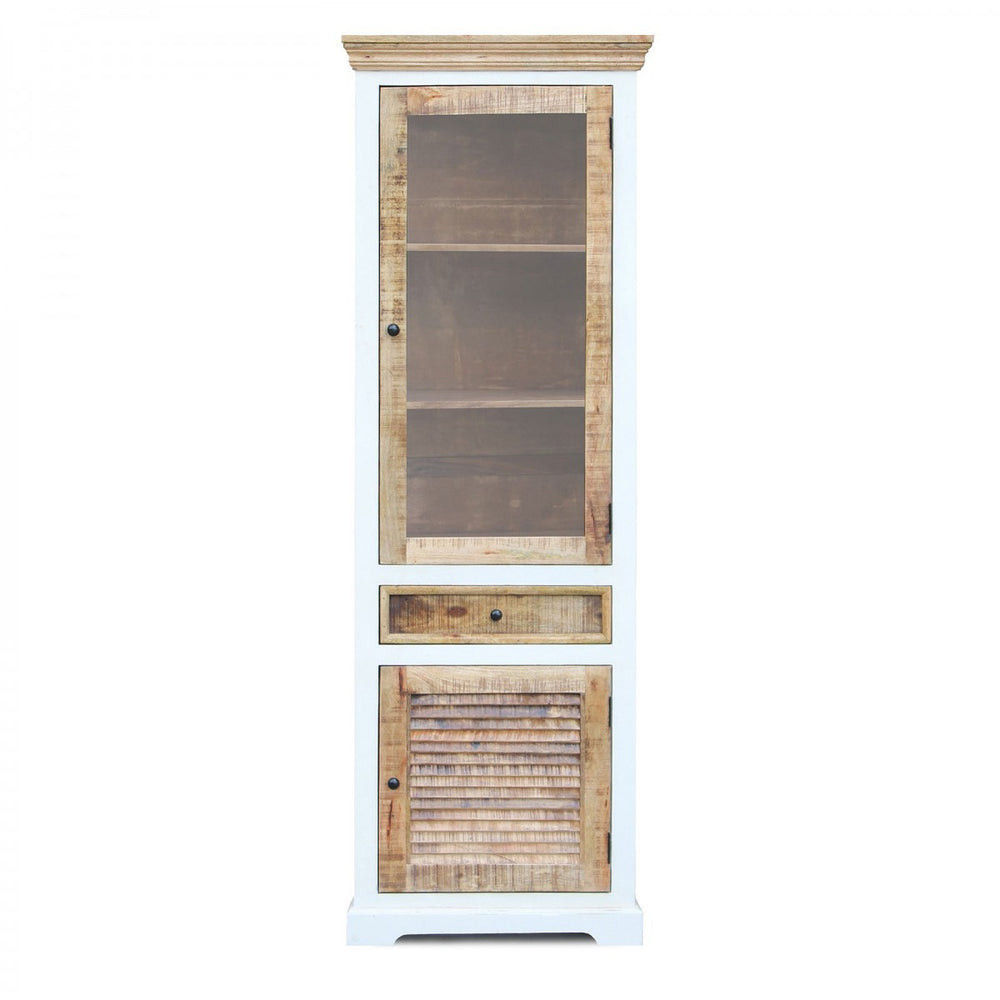 
                  
                    Vitrine Mango massiv weiß / braun Landhausstil Neron
                  
                